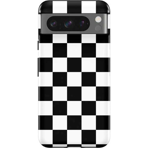 Black and White Checkered Google Pixel 8 Pro Impact Case